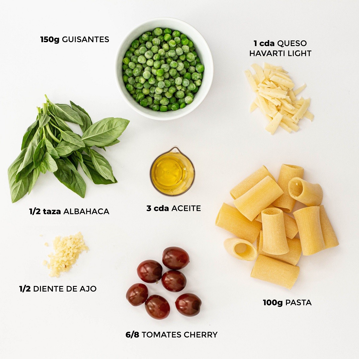 pasta con pesto de guisantes