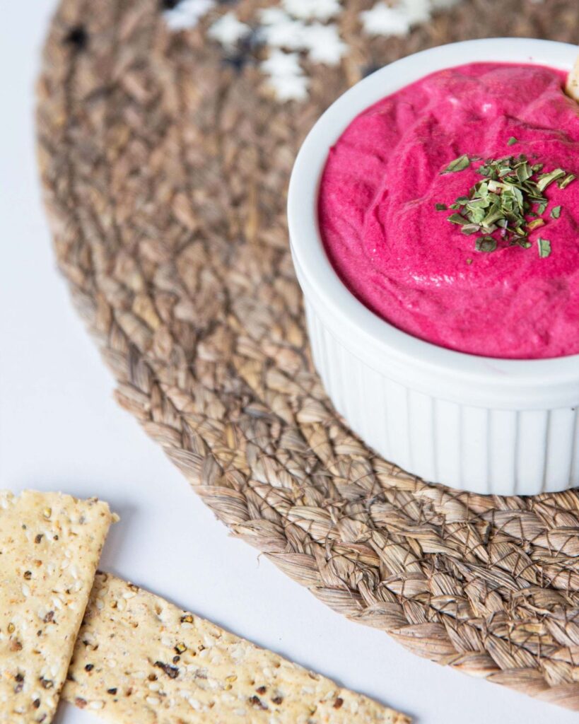 hummus de remolacha