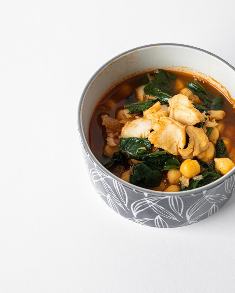 garbanzos con espinacas y bacalao
