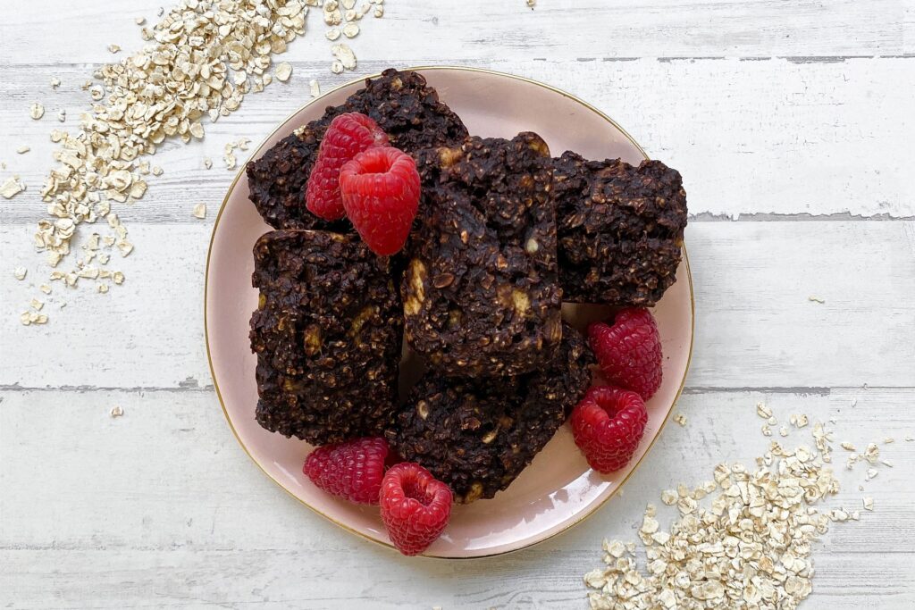 barritas de chocolate y plátano