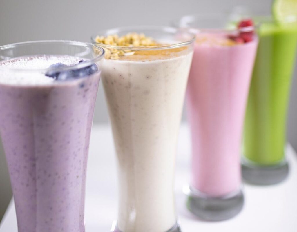 batido fresa y batido espinacas