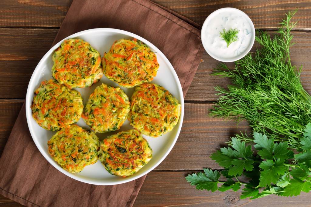 frittata de calabacín y zanahoria