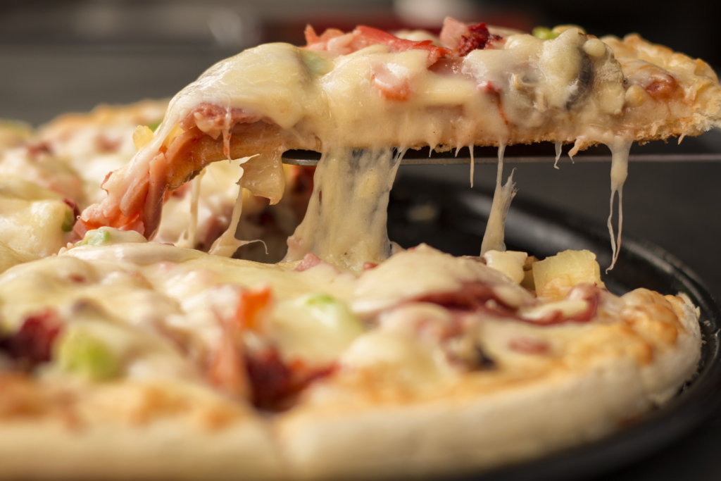 pizza con base de carne