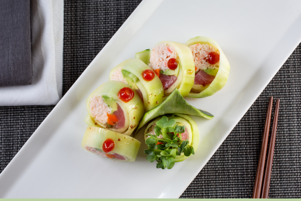 rollos de atún sushi